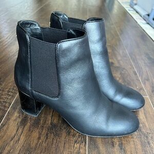 Kate Spade Leah Black Leather Booties